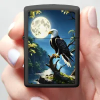 Blue Moon and Nighttime Eagle Zippo Lighter