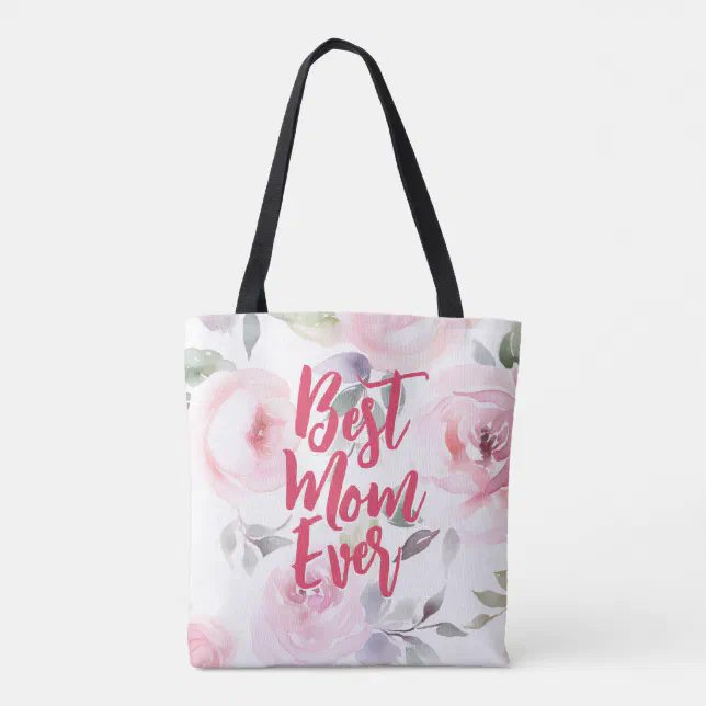 Watercolor Rose Pattern | Gift for Mom | Tote Bag