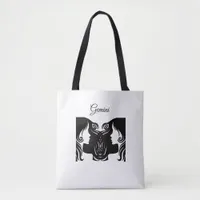 Gemini Twins Black and White Tote Bag