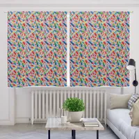 Colorful Crayons Blackout Curtains