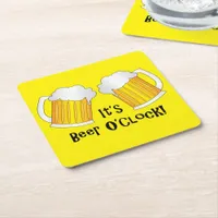 Beer O'Clock Funny Birthday Party BBQ Coaster