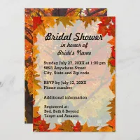 Autumn Leaves Bridal Shower Invitation