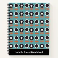 Floral Modern Name Sketch Art Notebook