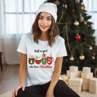 Just A Girl Who Loves Christmas Cute Modern T-Shirt