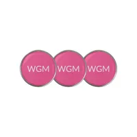 Personalized Initials Hot Pink Golf Ball Marker