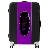 Vibrant, Bold Fuchsia Purple Personalized Luggage