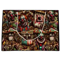 Spooky Creepy Clown Zombie Abandoned Carnival Large Gift Bag