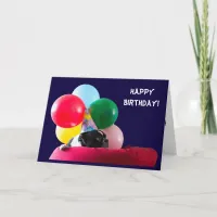 Happy Birthday Dog Humor with Balloons Card