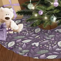 Purple Green Christmas Pattern#18 ID1009 Brushed Polyester Tree Skirt