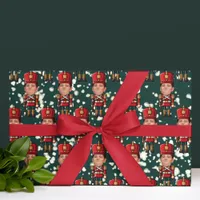 Custom Face Photo Christmas Nutcracker Gift Wrap