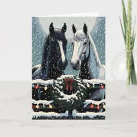 Festive Horses | Merry Christmas Card