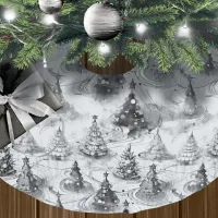 Black Christmas Pattern#3 ID1009 Brushed Polyester Tree Skirt