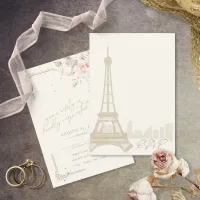 French Romance Wedding ID870 RSVP Card