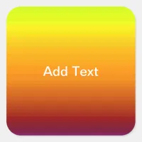 Spectrum of Horizontal Colors -3 Square Sticker