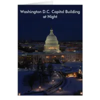 Washington D.C. Capitol Building in Winter Night
