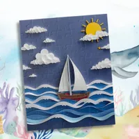 Sailboat and Sunshine | Paper Quilling  Jigsaw Puzzle