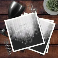 Cascading Lights Sweet 16 Black and White ID790 Napkins