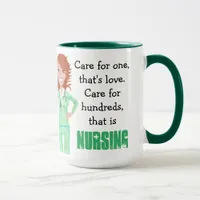 Nursing Quote Nurse White and Green Coffee Cup