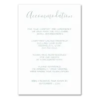 Watercolor Leaves Monogram accommodation cards