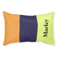 Stylish Color Block Modern Personalized Name Dog Pet Bed