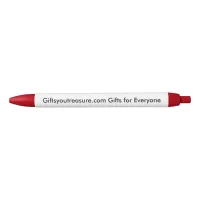 Custom Red Name Quote Company Slogan Photo Artwork Black Ink Pen