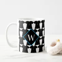 Church Priest Pastor Black Cassock Monogram Coffee Mug