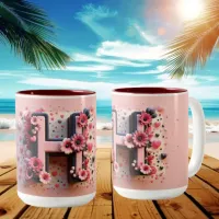 Valentine Day 3D A to Z Alphabet Coffee Mug