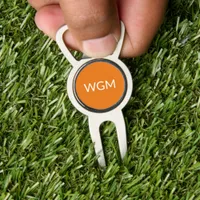 Custom Initials Orange Ball Marker Bottle Opener Divot Tool