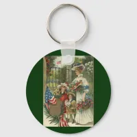 Vintage Honoring Memorial Day Keychain