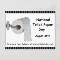 National Toilet Paper Day Food Holidays Postcard