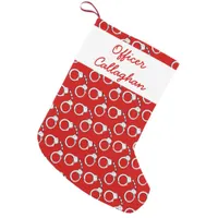 Law Enforcement Fun Handcuff Patterned Small Christmas Stocking