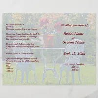 Meadow of Love & Autumn Tree Wedding Program Flyer