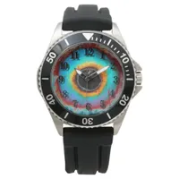 Ethereal Cosmic Eye Monogram Vibrant Abstract Art Watch