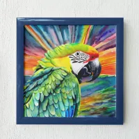 Green Amazon Parrot Ai Artwork Poster