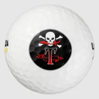 Jolly Roger T Monogram Initial Golf Balls