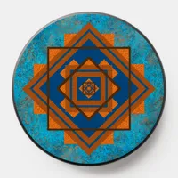 Southwest Mountain Peaks Turquoise Geometric PopSocket