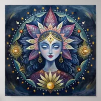 Midnight Boho Goddess Poster