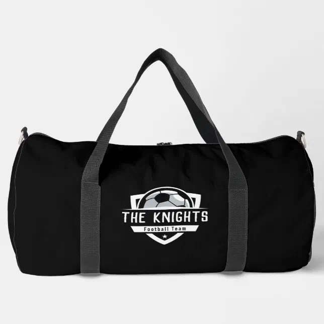 Football Monochrome Black And White Duffle Bag