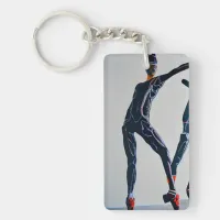 Cyborg dancing modern Ballet on Stage Keychain