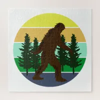 Sasquatch Believer | Vintage Sunset Bigfoot   Jigsaw Puzzle