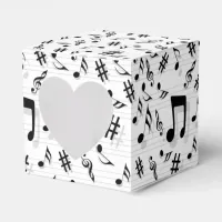 Abstract Composer Musical Notes Pattern Favor Boxes