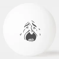 Weeping and Smiling Face One Star Ping Pong Ball