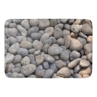 Coastal Beach Lover Pebbles Textured Bath Mat