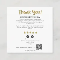 *~* QR - AP8 THANK YOU Gold Star Review TAROT - Enclosure Card