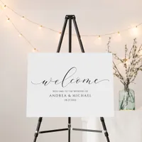 Luxury Wedding Welcome Sign Elegant Script