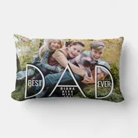 Best Dad Ever, Our Super Dad Father's Day Photo Lumbar Pillow