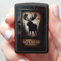 Moose In The Woods Zippo Lighter