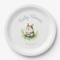 Baby Shower Woodland Animal Paper Plates