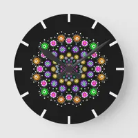 Colorful Mandala  Round Clock