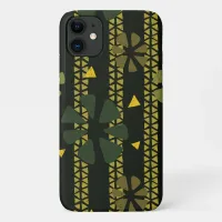 Ethnic Green Brown African Patterned iPhone 11 Case